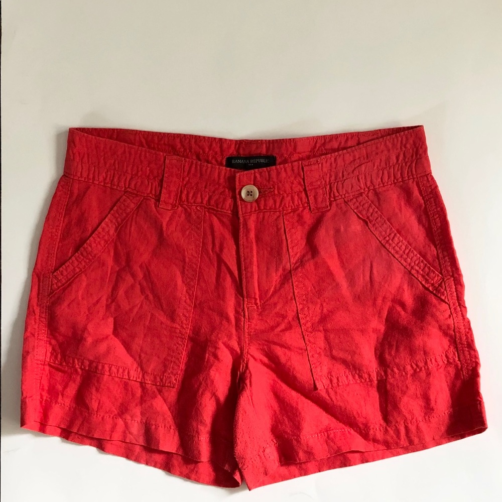{banana republic} coral shorts